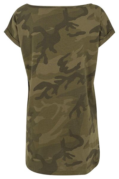 Urban Classics Damen Ladies Camo Back Shaped Tee