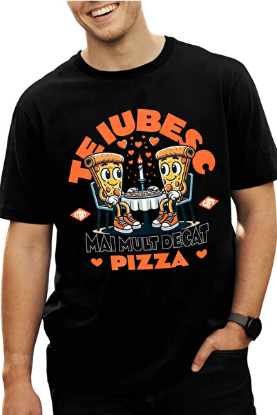 StoryGift Romania Tricou Barbati Intalnire Romantica Felii De Pizza Valentine...