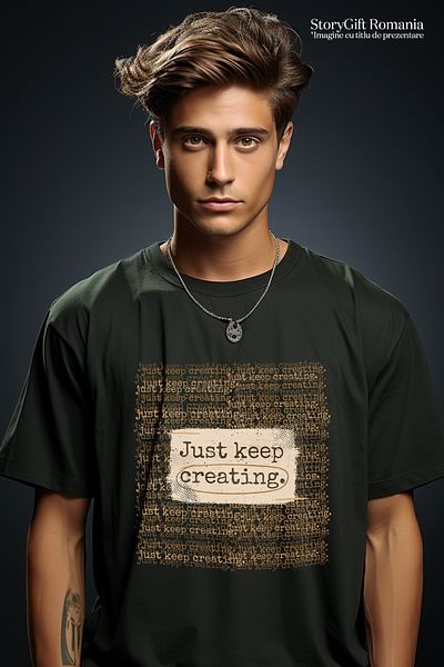 StoryGift Romania Tricou personalizat pentru bărbați pentru creatori de conținut, Youtube, scris, fotografie, Digistg