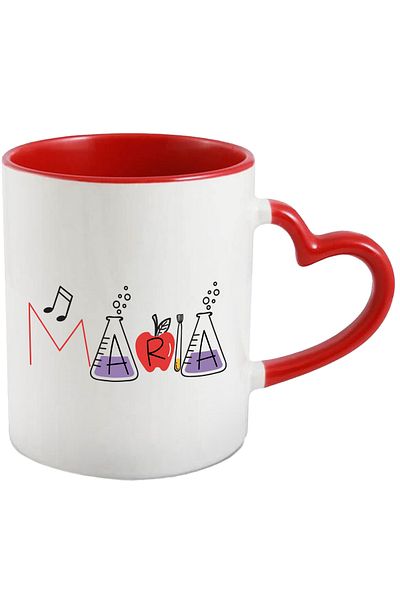StoryGift Romania Mug With The Name Maria, School, Chemistry, Materials, Algebra, Geometry, 330ml, Ceramics, With ,STG