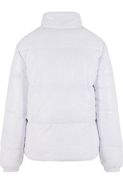 Urban Classics Recycelte, kurze, glänzende Damen-Pufferjacke