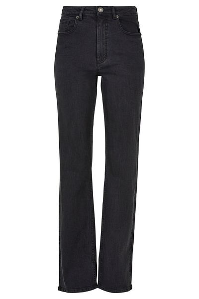 Urban Classics Damen Ladies Highwaist Straight Slit Denim Pants