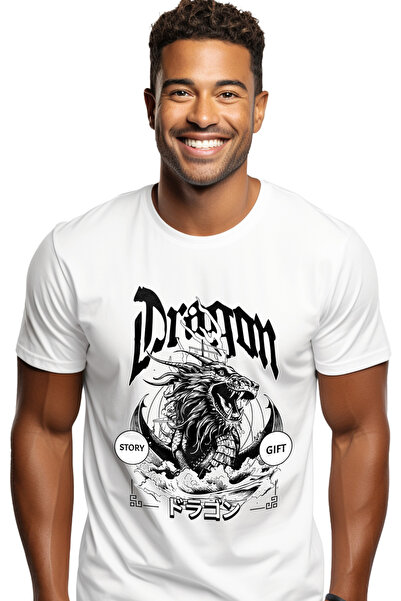 StoryGift Romania Tricou Barbati Dragon Furios Pe Mare Animal Magic Basme Cu ...
