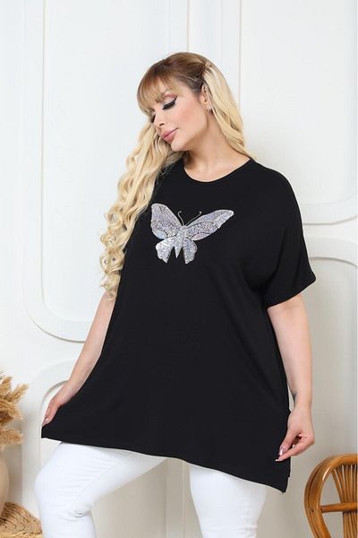 EMEZ Sequined Butterfly Detailed Blouse