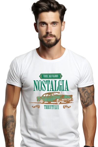 StoryGift Romania Tricou Barbati Nostalgia Trecutului Vechi Dar Valoros Masin...