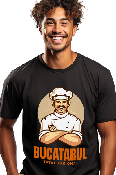 StoryGift Romania Tricou Barbati Tatal-bucatar Chef In Bucatarie Familie Dad ...