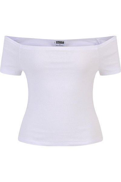 Urban Classics Damen Ladies Off Shoulder Rib Tee 2-pack