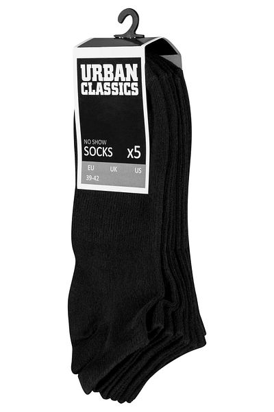 Urban Classics Unisex No Show Socks 5-pack