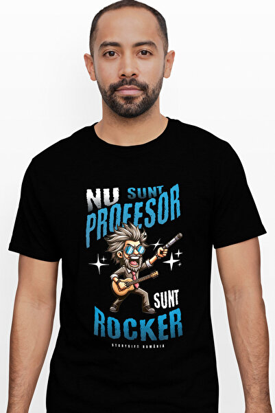 StoryGift Romania Tricou Barbati Nu Sunt Un Profesor, Ci Un Roacker Cool Haio...
