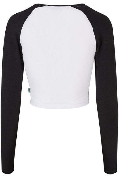 Urban Classics Damen Ladies Cropped Retro Baseball Longsleeve
