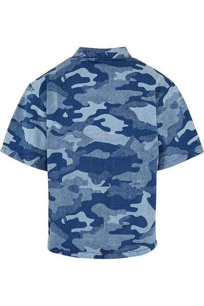 Urban Classics Kastenförmiges Hemd mit Laser-Camouflage-Aufdruck