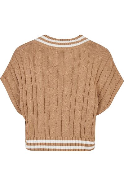 Urban Classics Damen Ladies Cropped Knit College Slipover