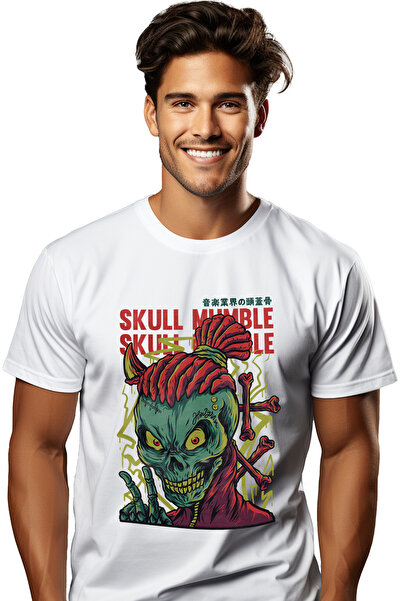 StoryGift Romania Tricou Barbati Cu Portret Personaj Schelete Craniu Om Cu Dr...