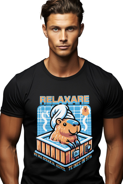 StoryGift Romania Tricou Barbati Hamster La Spa, Nu Ma Deranja Relaxare Cu Im...