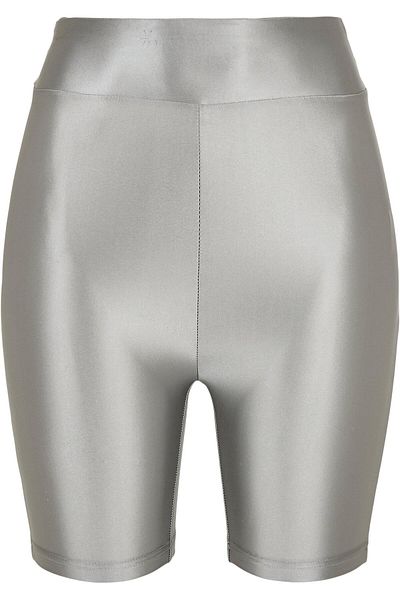 Urban Classics Damen Ladies Highwaist Shiny Metallic Cycle Shorts