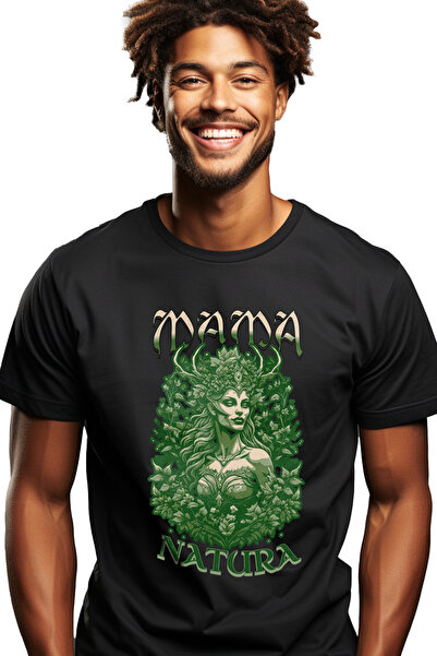 StoryGift Romania Tricou Barbati Mama Natura Femeie Cu Coroana De Plante Cu I...