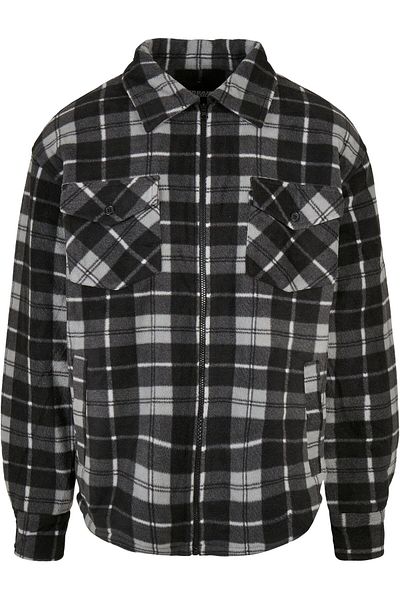 Urban Classics Herren Plaid Teddy Lined Shirt Jacket