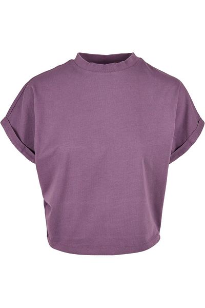 Urban Classics Damen Ladies Short Pigment Dye Cut On Sleeve Tee