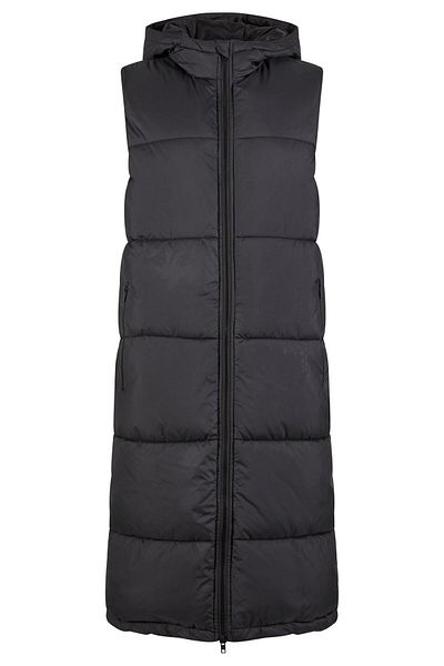 Urban Classics Ladies Long Hooded Puffer Vest