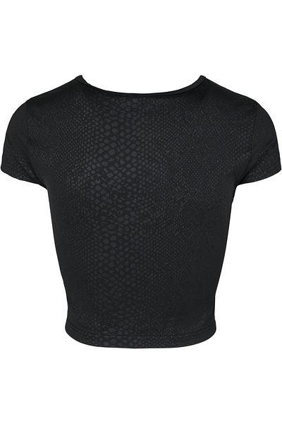 Urban Classics Damen T-Shirt mit Stretch-Muster für Damen