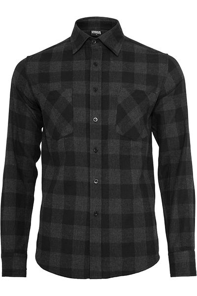 Urban Classics Herren Checked Flanell Shirt