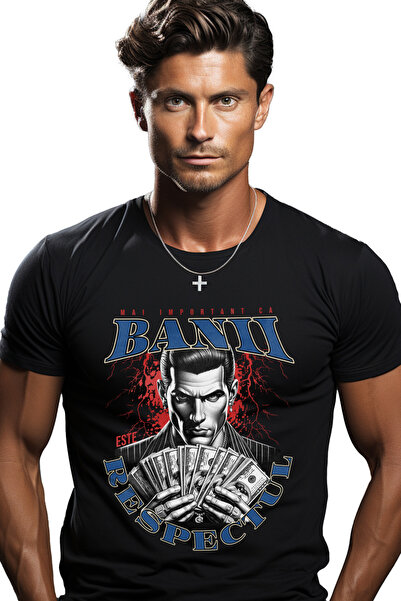 StoryGift Romania Tricou Barbati Mai Important Ca Banii Este Respectul Om Afa...