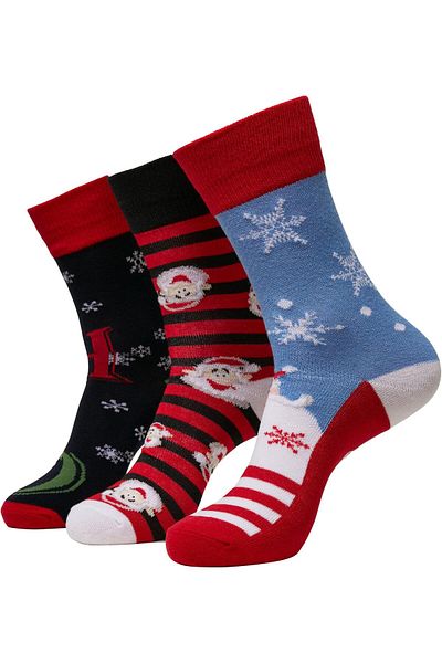 Urban Classics Unisex Santa Ho Christmas Socks 3-Pack