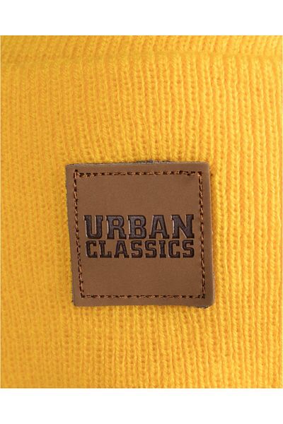 Urban Classics Unisex Synthetic Leatherpatch Long Beanie