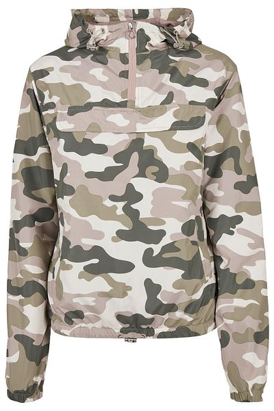 Urban Classics Damen Ladies Camo Pull Over Jacket