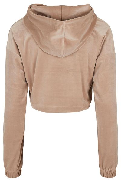Urban Classics Damen Ladies Cropped Velvet Oversized Hoody
