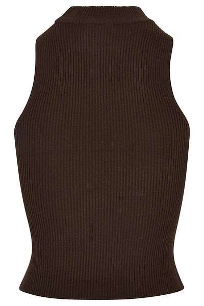 Urban Classics Damen Ladies Short Rib Knit Turtleneck Top