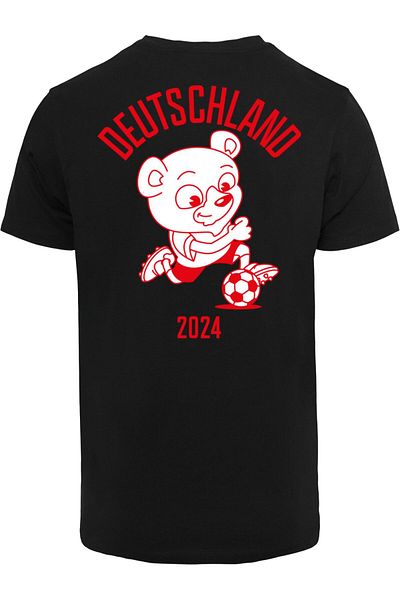 Mister Tee T-Shirt mit einfarbigem Fußball-Bären-Print