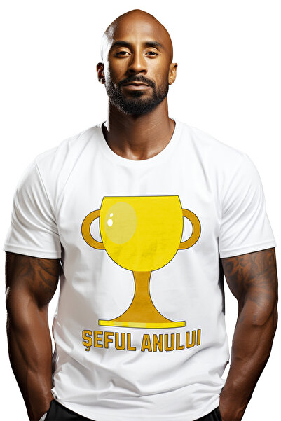 StoryGift Romania Tricou Barbati Trofeu De Aur Pentru Seful Anului, Lider, Mu...