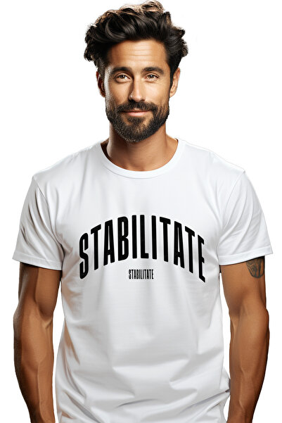 StoryGift Romania Tricou Barbati Cuvantul Stabilitate, Motivational, Self Hel...