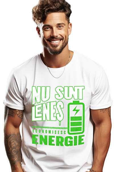 StoryGift Romania Men's T-Shirt Funny Text I'm Not Lazy. I'm On Eco Mode With...