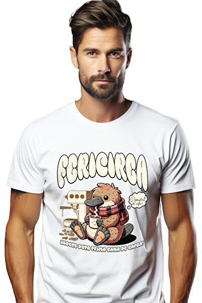 StoryGift Romania Tricou Barbati Fericirea Vine Dupa Prima Cafea Dependent Cu...