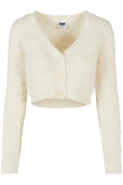 Urban Classics Damen Ladies Cropped Feather Cardigan