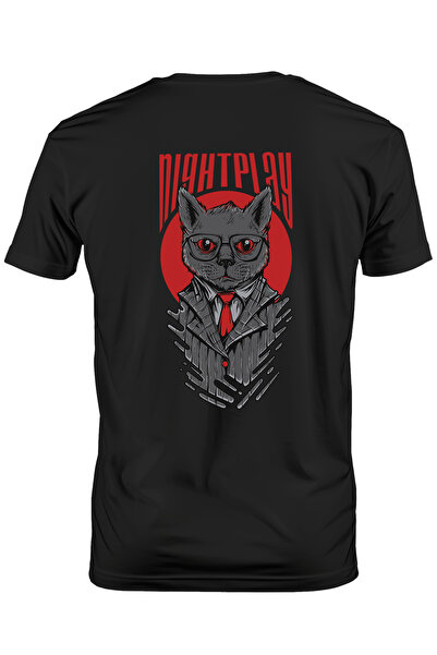 StoryGift Romania Tricou bărbătesc cu pisica Tom cu ochelari în costum elegan...