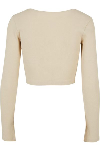 Urban Classics Damen Ladies Short Rib Corsage Longsleeve