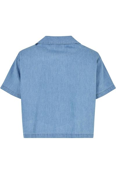Urban Classics Damen Ladies Light Denim Resort Shirt