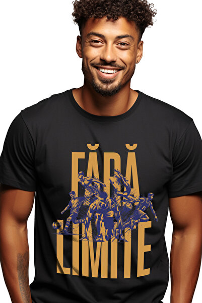 StoryGift Romania Tricou Barbati Echipa De Fotbal, Atacant, Sport Text Fara L...