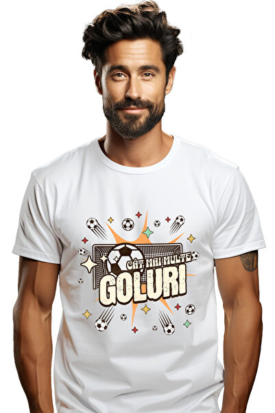 StoryGift Romania Tricou Barbati Iubitorii De Fotbal Cat Mai Multe Goluri Spo...