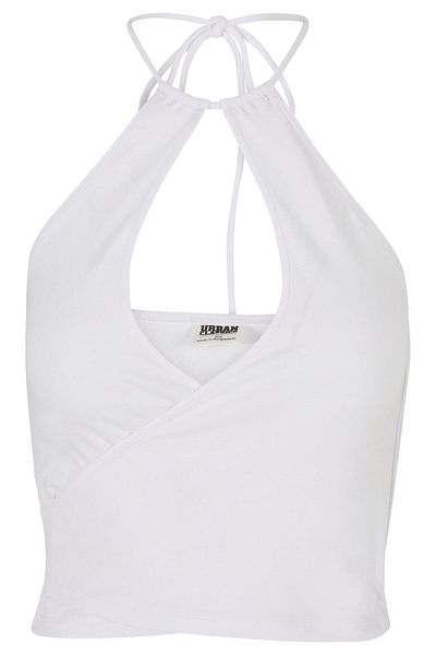 Urban Classics Damen Ladies Short Wraped Neckholder Top