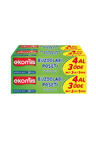 Ekomis Ekomis Refrigerator Bag Buy 4 Pay 3 (20X30 cm) 4 Packs of 30