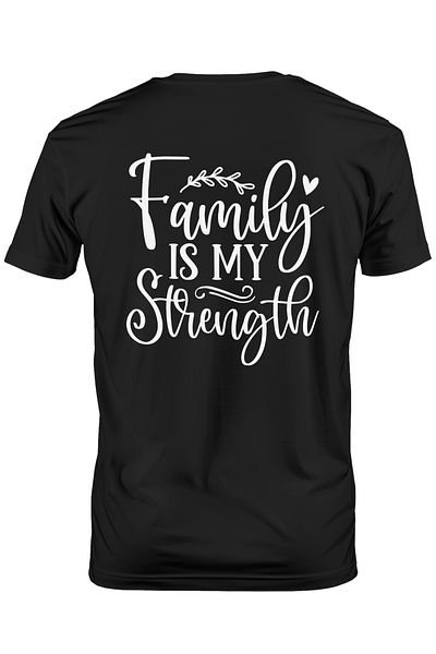 StoryGift Romania Men's T-shirt with a heart for the person whose family gives him strength with a print on Spa