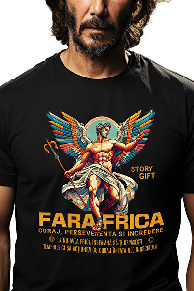 StoryGift Romania Tricou Barbati Ingerul Fara Frica - Curaj, Perseverenta Si ...