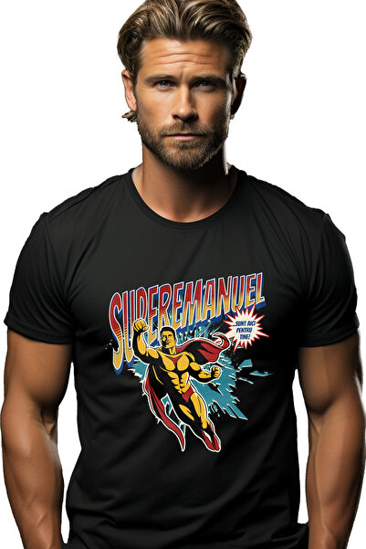 StoryGift Romania Tricou Barbati Super Emanuel, Supererou Sunt Aici Pentru Ti...