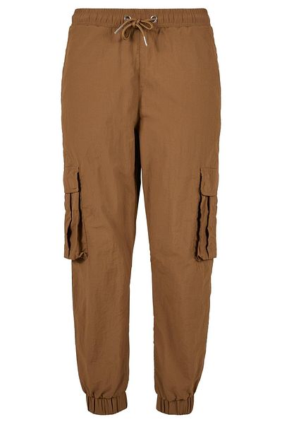 Urban Classics Damen Ladies High Waist Crinkle Nylon Cargo Pants
