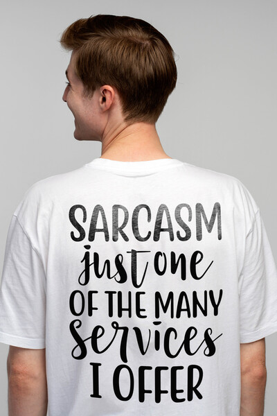 StoryGift Romania Tricou bărbătesc cu mesajul „sarcasm, doar unul dintre nume...