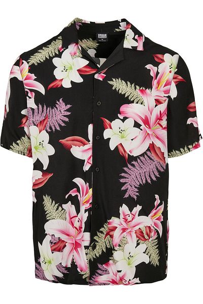 Urban Classics Herren Viscose Aop Resort Shirt